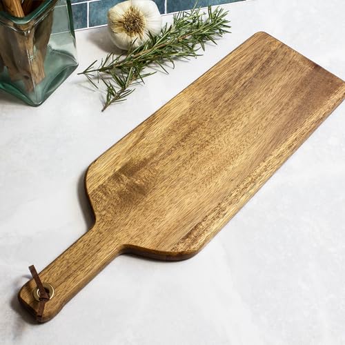 Tablero de Cortar y Bandeja para Quesos en Forma de Botella de Vino de Madera de Acacia Rock & Branch – Tabla Decorativa para Cocina y Regalo Ideal para Amantes del Vino, Anfitriones y Entretenimiento miniatura 6