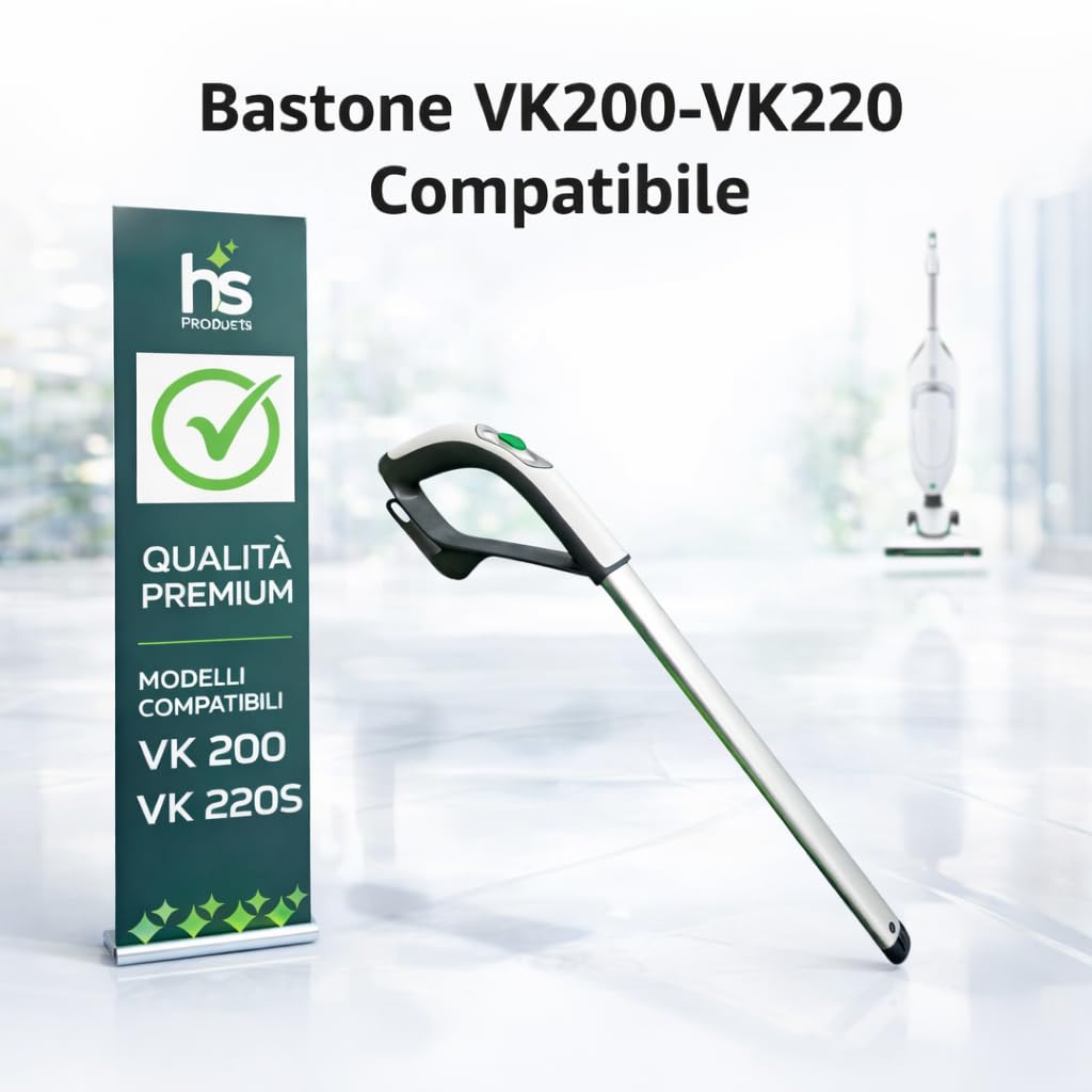 Manico Folletto VK200 VK220S – Bastone Completo con Interruttore Velocità Integrato