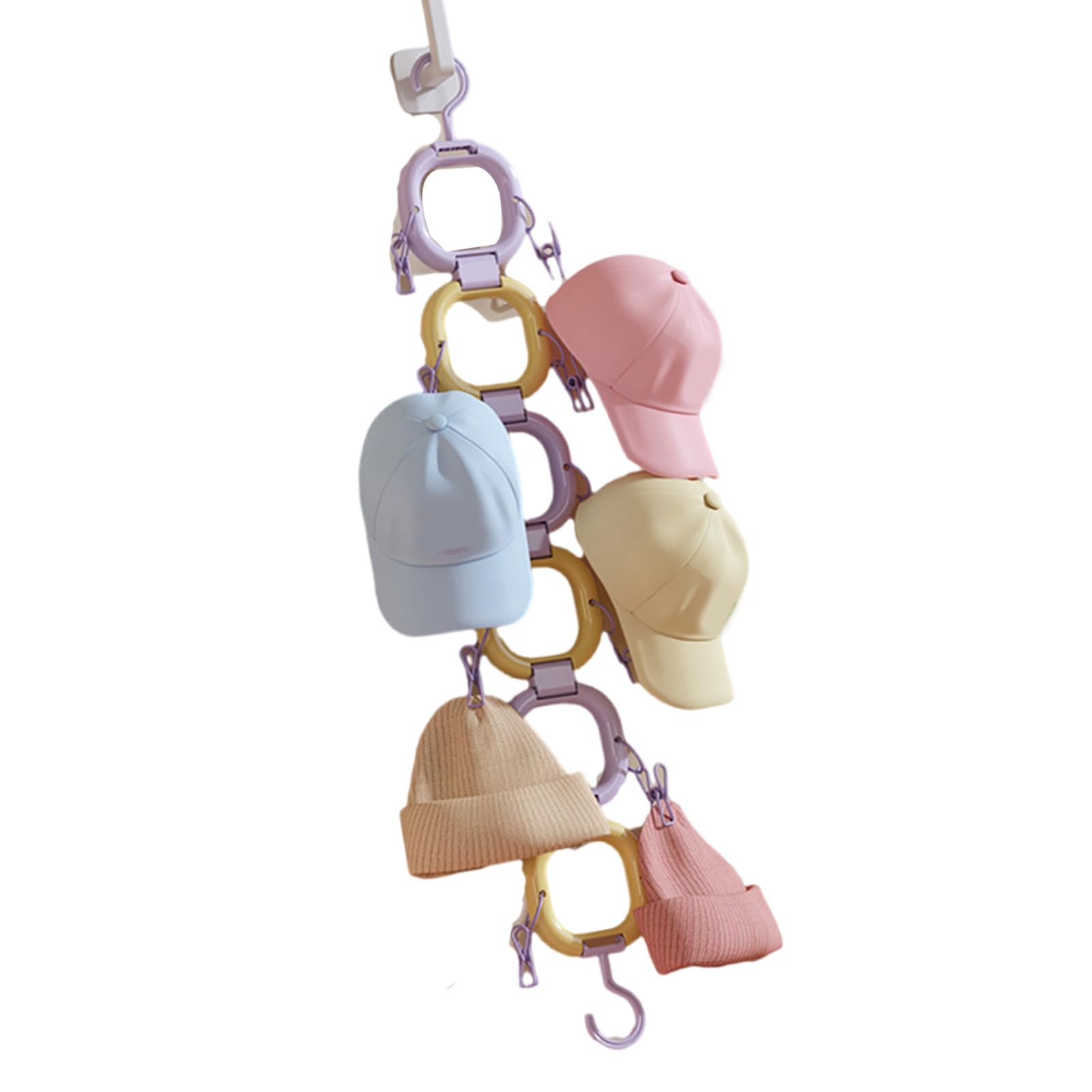 HZBB Space Saving Over the Door Hat Rack for Scarves and Bags Wall Mounted Storage Organiser for Baseball Caps Accessories Pp Hat Organiser for Scarves and Bags