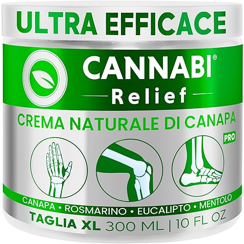 CREMA DI CANAPA PRO 300 ml Ad Alta Efficacia | Gel Per Muscoli Articolari, Spalle, Gomiti, Schiena, Fianchi, Ginocchia, Polsi, Mani