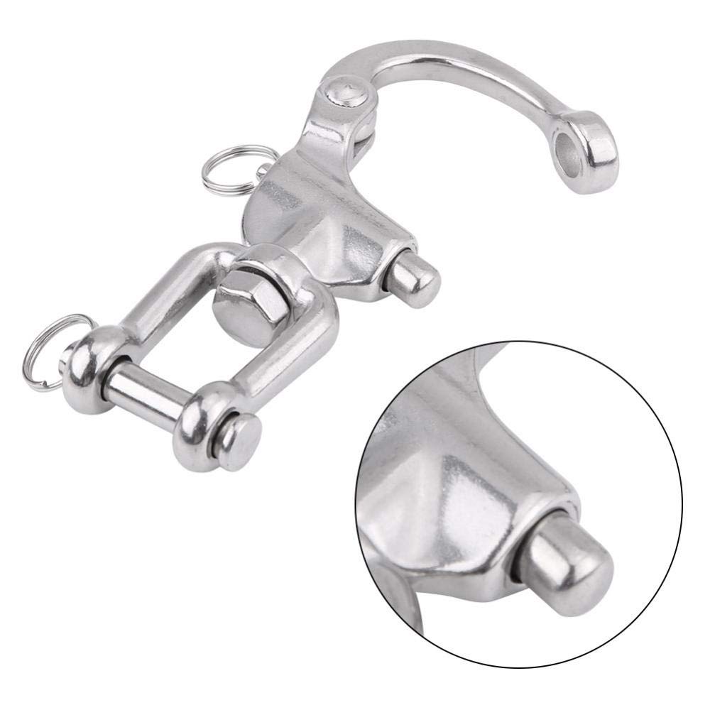 Grillo girevole sostituzione per barche marine, moschettone girevole in acciaio inossidabile 316 con moschettone con anello in acciaio sostituzione per barca a vela Spinnaker Halyard(128mm)