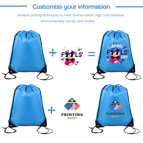 Custom Drawstring Backpacks bags 10/50/1000pcs Personalized with Name/Picture/Text/Logo Customize Nylon Bag for Travelling, Gym and for Everyday Use2