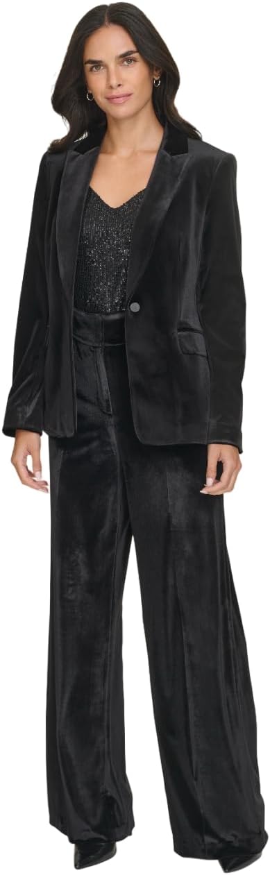 Calvin Klein Women's One Button Lux Blazer