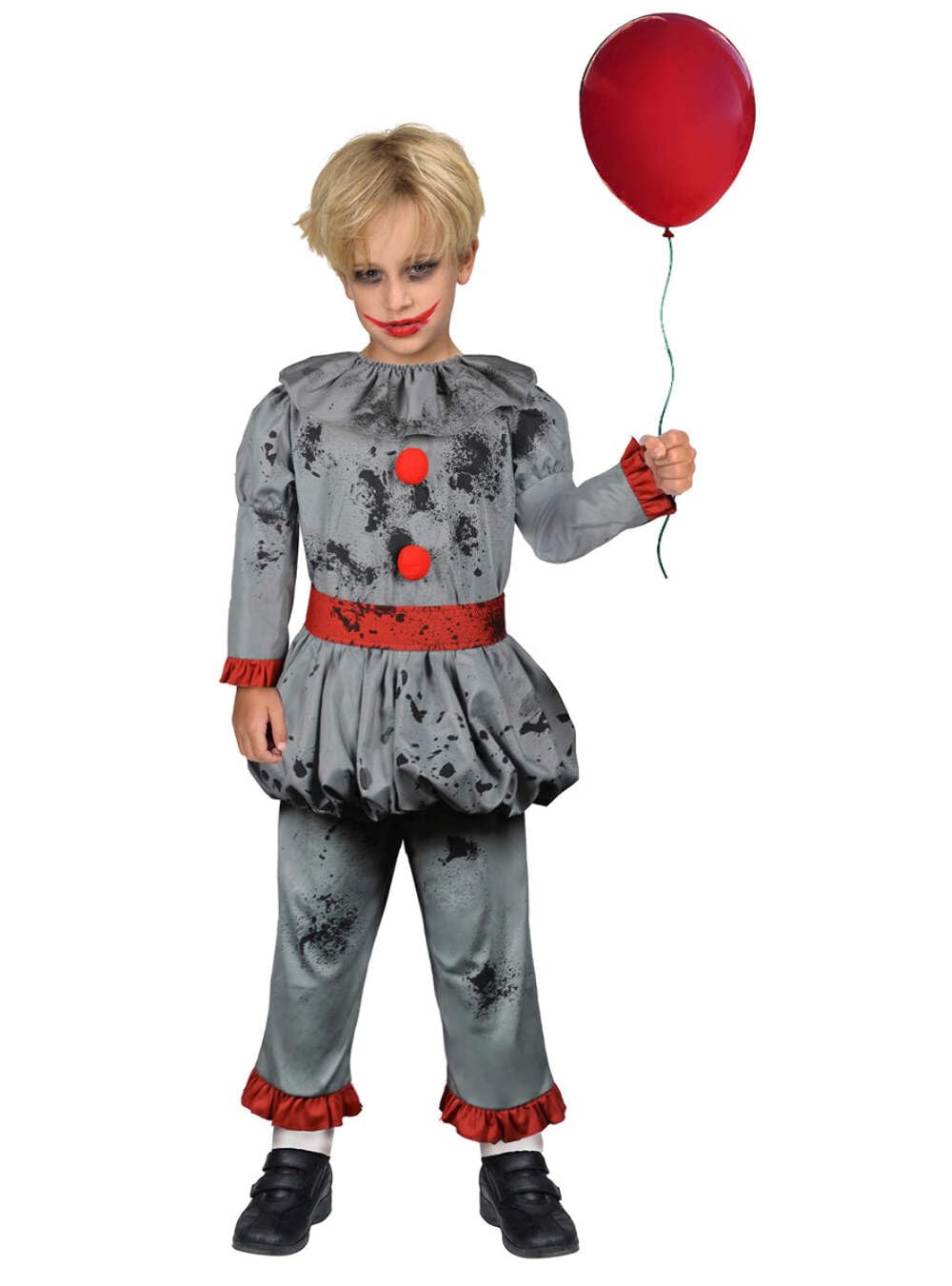 amscan 9908547 Childs Bad Clown Fancy Dress Halloween Costume Circus Horror Scary Boys Kids Outfit (Age 3-4 years)