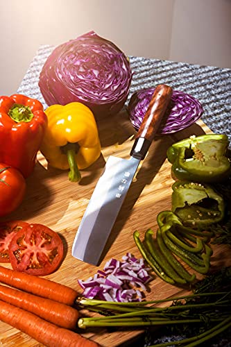 Simple Song Traditional Japanese Professional Kitchen Chef Knife Set - Premium Gyuto Santoku Nakiri Petty High Corrosion Resistance Full Tang Knife Set #TOP4