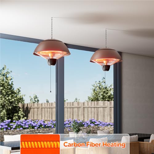 Electric Outdoor Heater, 1500W, Brown by Danluke - Used condition - Image 5