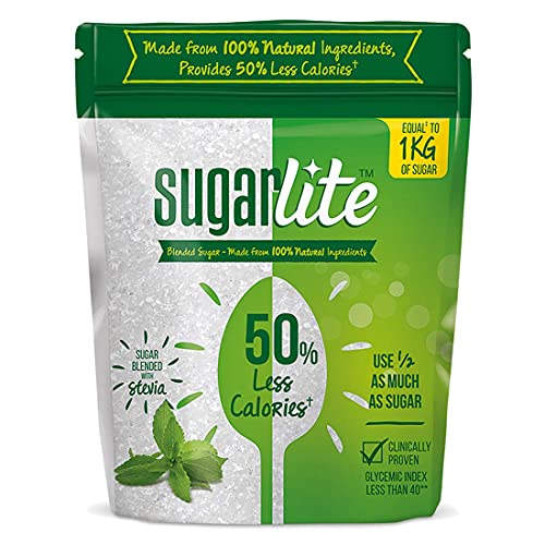 Sugarlite 50% Less Calories Sugar Pouch, 500 g Sugarlite 50% Less Calories Sugar Pouch, 500 g