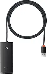 Hub Usb 3.0 Baseus Windows Macbook 4 Portas 5gbps Alimentado (USB-A, Cabo 1m)