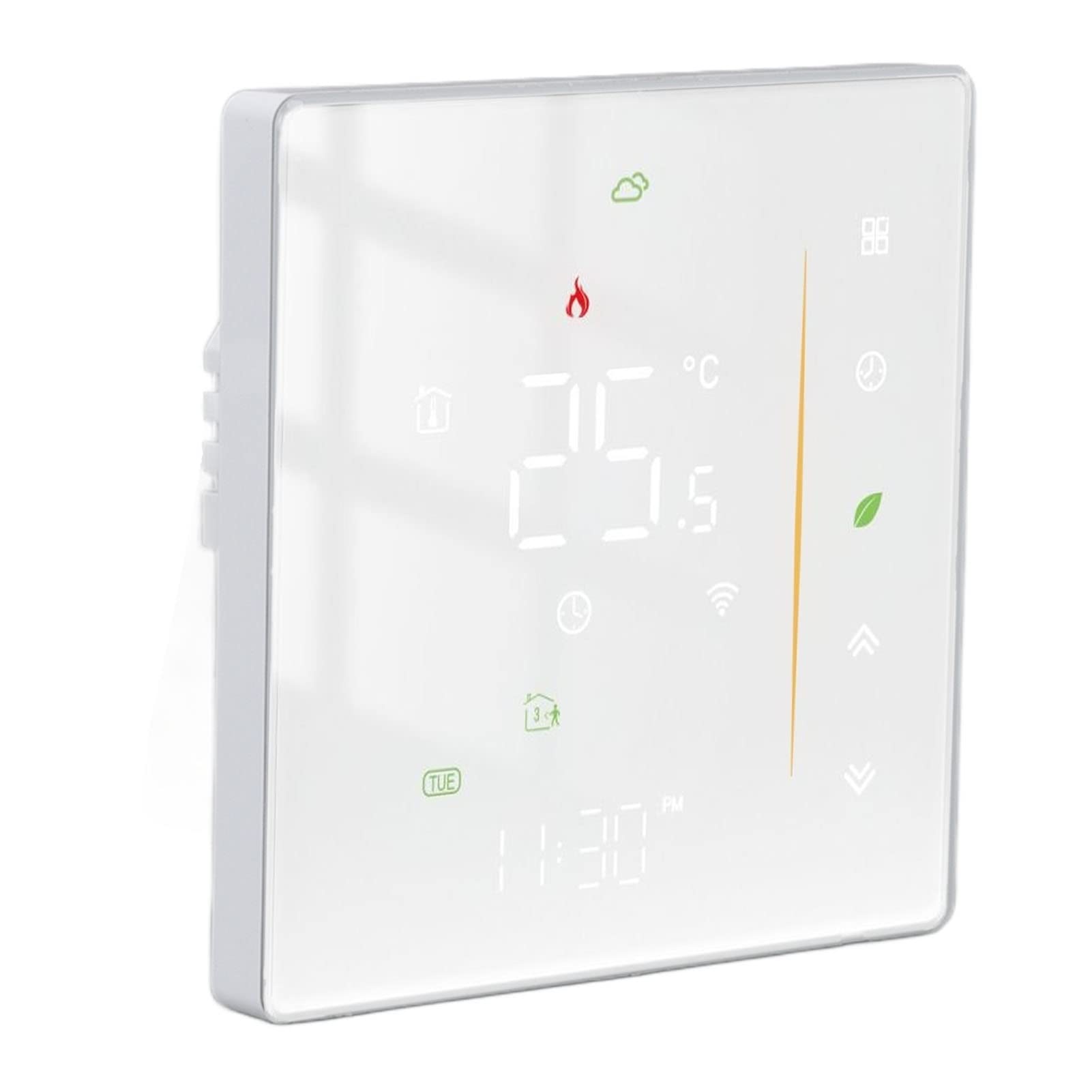 Fafeicy Termostato da Pavimento per Uso Domestico Regolatore di Temperatura Ambiente Programmabile WiFi Display LCD Touch Screen Digitale Impostazione da 41 a 95F per Soggiorno Camera da Letto di Casa