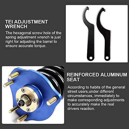 Coilover Struts Spring Shocks Assembly Adjustable Strut Shock Suspension Full Set Kits Eccpp For 1992-2001 Honda Prelude #TOP3