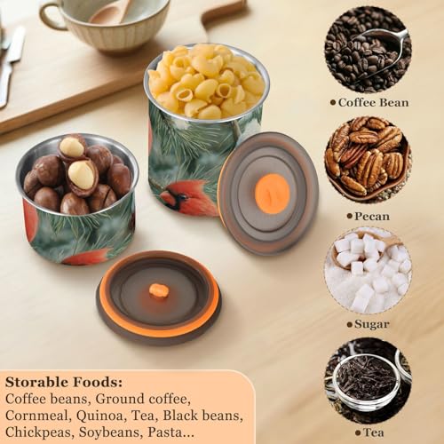 Contenedor hermético acero inoxidable 900ml para café miniatura 6