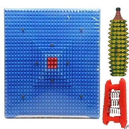 Acs Acupressure Mat Acupressure Kit Deluxe Foot Massager With K Roll & Pocket Exerciser, Multicolor