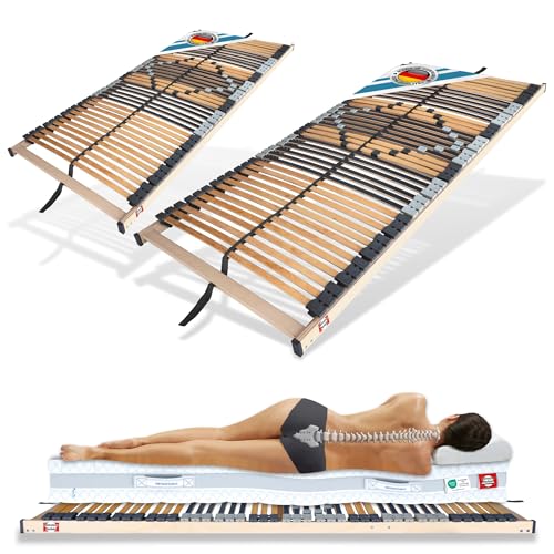 Matratzen Perfekt 2er Set Lattenrost 70x200cm 8 5 cm Hoch 42 Leisten Starr