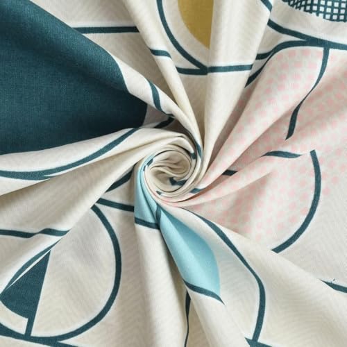 Image of Jashan Super Soft Glace Cotton Fabric 300 TC All Around Elastic Fitted Elegent Design King Size Double Bed Bedsheet with 2 Pillow Covers Fits Upto Mattress of 10 Inche,Size-72 x 78 x 10 Inche-Multi