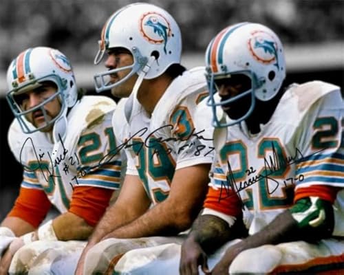 Ikonic Fotohaus Jim Kiick Larry Csonka Mercury Morris Signed Photo Autograph Print Wall Art Home Decor