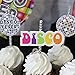 70's Disco - Paper Straw Decor - 1970's Disco Fever Party Striped Decorative Straws - Set of 24