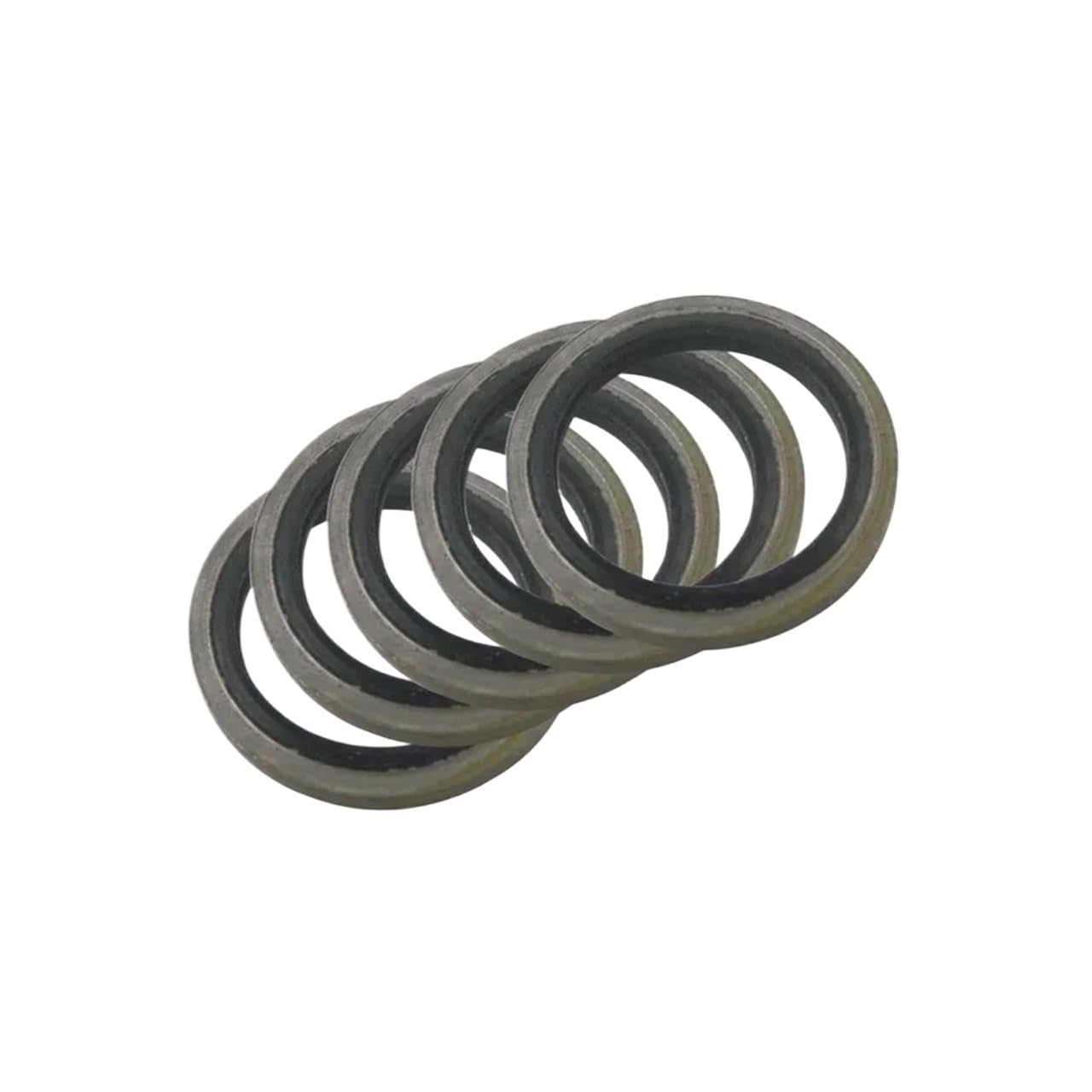 100 Pièces 6/8/10/12/14~60mm Rondelle Collée Joint De Bouchon Vidange En Caoutchouc Métallique Adapté M6/M8/M10/M12/M14 M60 Bague D'étanchéité Combinée(52mm)