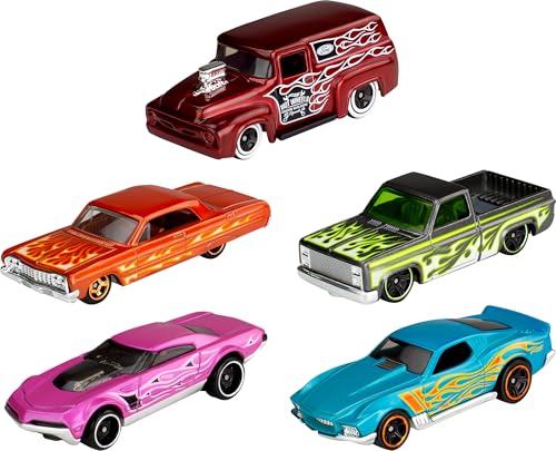 Hot Wheels 1:64 Scale Die-Cast Toy Cars 5-Pack, Set 5 Toy Race