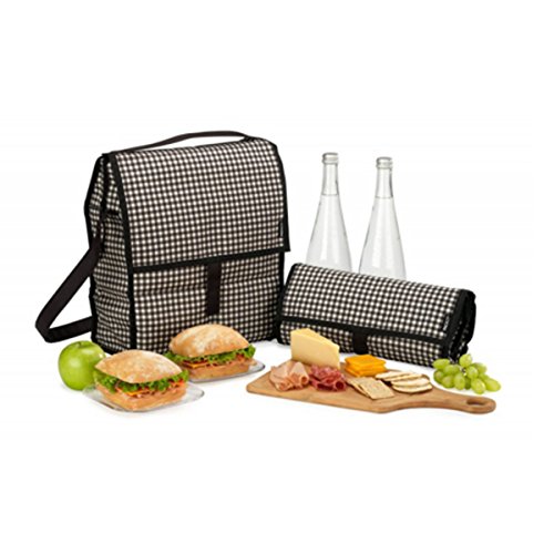 PackIt Freezable Picnic Bag with Zip Closure, Gingham