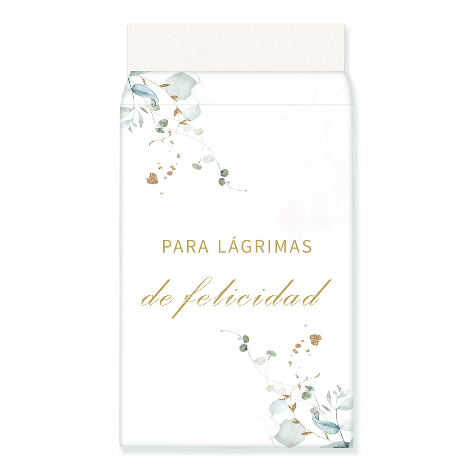 120 Pcs Lágrimas de Felicidad Boda Sobre para Pañuelos Detalles, Sobre para Pañuelos en Español para Bodas de Invitados, Detalles de Sobre de Toallas de Papel para Boda Fiesta (A)