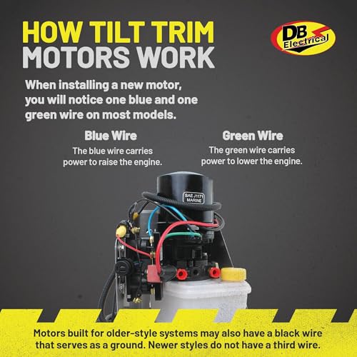 DB Electrical 430-22152 TRIM MOTOR Compatible With/Replacement For Mercury Mercruiser Stainless Steel Frame 14336A15, 14336A20