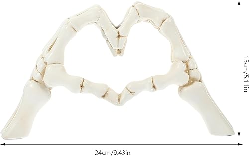 Miniatura 6 de Artibetter Estatua de corazón de hueso de mano, gesto, amor, ornamento, esqueleto, corazones, escultura, calavera, pareja, estatua, forma de
