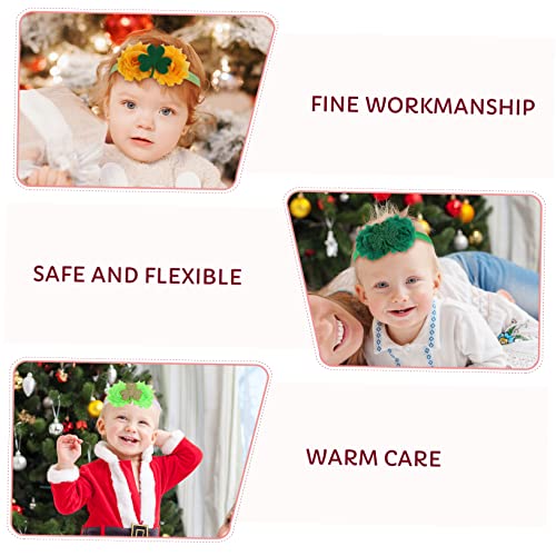 Hoement 4 peças de faixas de cabelo para bebês recém-nascidos, faixas de cabelo para bebês, laços pa