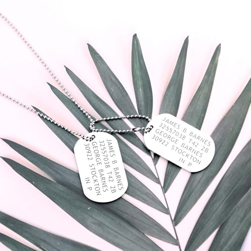 Bucky Barnes Steven Rogers Cosplay Costume Dog Tag Necklace Stainless Steel Chain4