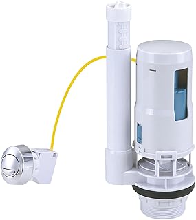 RICH Dual Flush and Fill Toilet Cistern, ABS Toilet Cistern Dual Flush Push Button Valve, Push-Type Wire-Controlled Split Drain Valve Practical Water Saving(as shown)