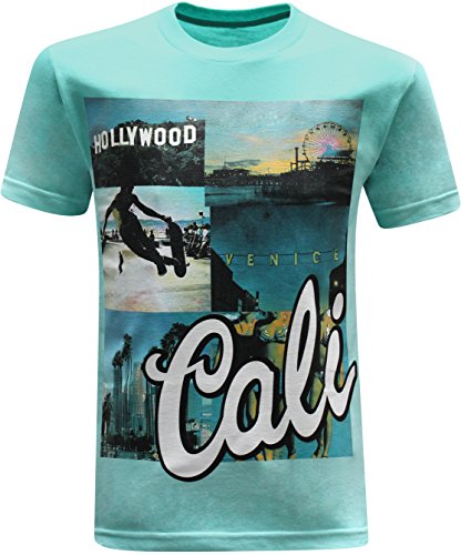 California Republic Cali Venice Men's T-Shirt - (X-Large) - Aqua