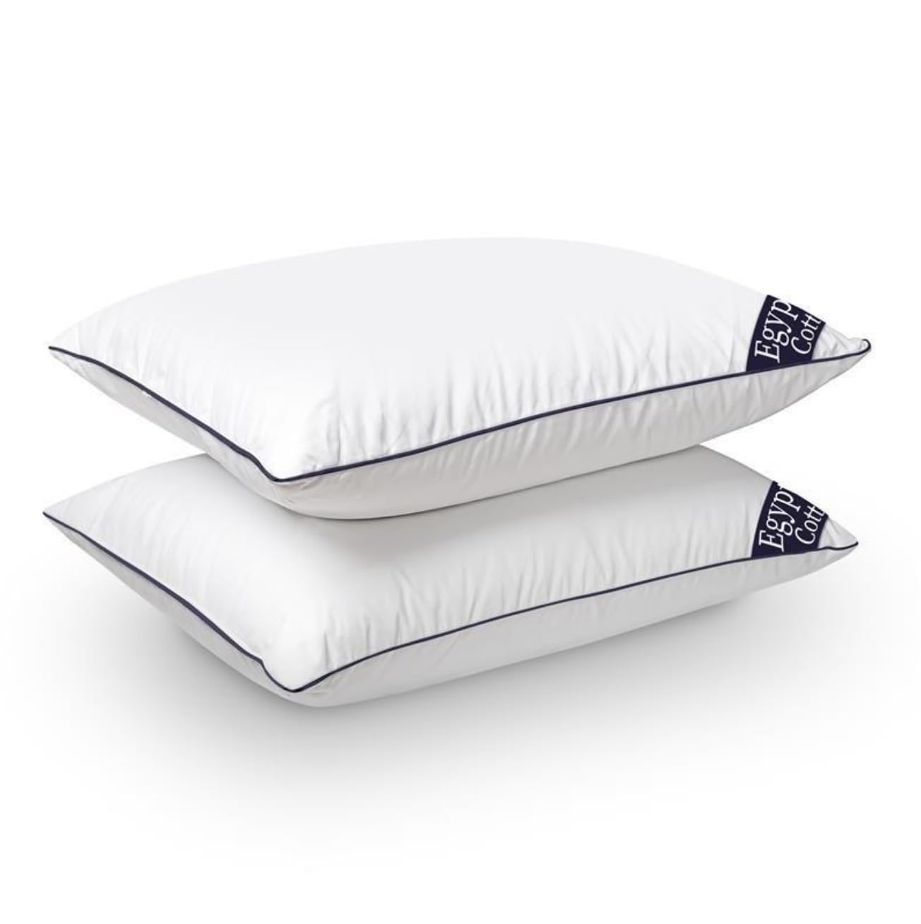 BLOOM BLENDS 100% Egyptian Cotton Pillows – Luxury Hotel Quality Bed Pillows for Sleeping – Soft & Breathable Support – Hypoallergenic – Set of 2