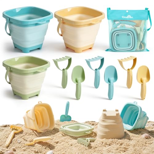 Dreamon Beach Toys, 3 Pack Collapsible Sand...