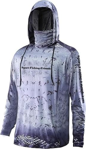 Moletom de pesca de desempenho personalizado com polaina para proteção solar por Sport-fishing-frien