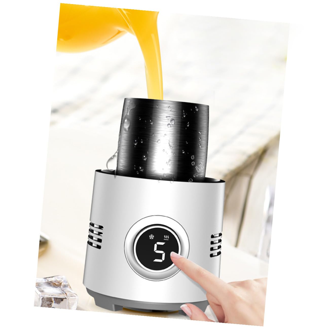 TOPBATHY Tasse de Réfrigération Intelligente Refroidissement et Chauffage Rapide en Abs pour Maison et Bureau