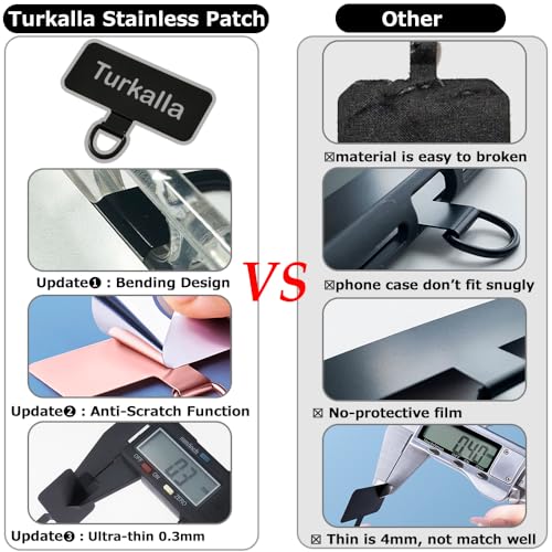Phone Tether Tab,Bending 0.2mm Ultra-thin Stainless Steel Phone Metal Patch G - 第 13/68 張圖片