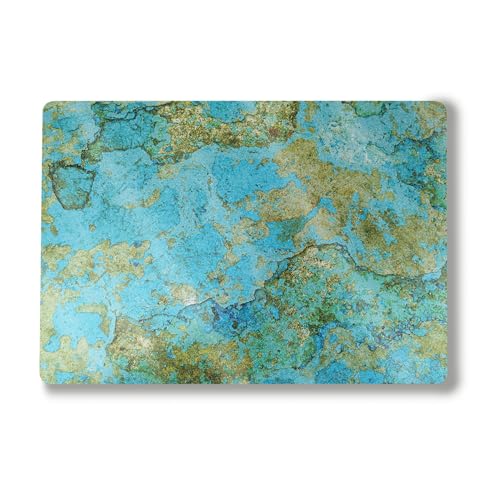 Glossy Glitter Laptop Skin Compatible with Alienware M18 R2 (2024) - Teal Marble - Premium 3M Vinyl Protective Wrap Decal Cover - Easy to Apply | Crafted in The USA by MightySkins