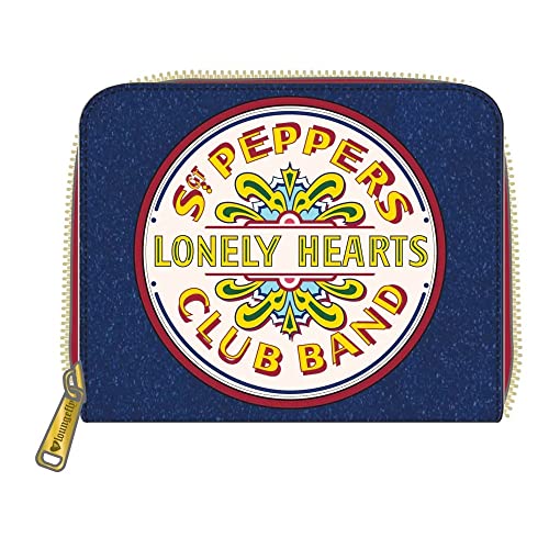 Loungefly The Beatles Sgt Peppers Lonely Hearts Club Band Portefeuille zippé, Multicolore, 2 volets - Les Beatles, Paul McCartney, John Lennon, RIngo Starr, George Harrison Loungefly The Beatles Sgt Peppers Lonely Hearts Club Band Portefeuille zippé, Multicolore, 2 volets