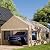 JAMFLY Carport, 12x20 ft Heavy Duty Carport Canopy with Roll-up Windows, Portable Garage with Removable Sidewalls & Doors, Car Canopy with All-Season Tarp for Car, Truck, Boat