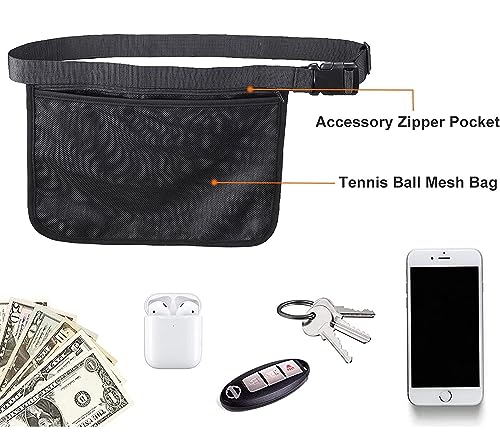 Tennisballhalter,Pickleball-Taillenbehälter Seiltasche,Golftaschen-Organizer,Bälle-Aufbewahrungstaschen,Tasche Für Tennisball,Tasche Netztasche Für Bälle,Tennis-Gürteltasche,Tennis-Aufbewahrungstasche