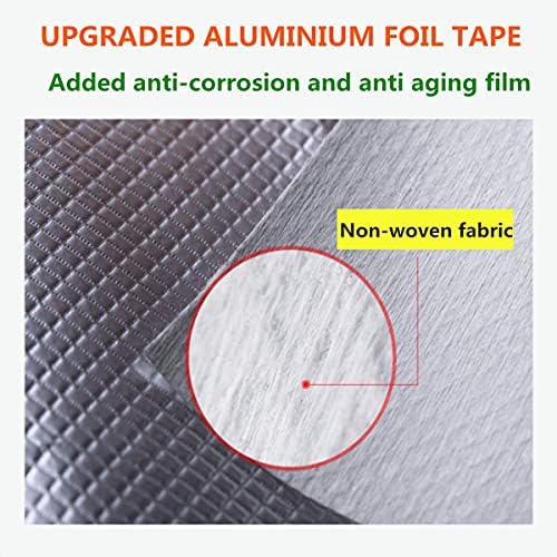 Extra Thickness Upgraded Strong Butyl Waterproof Tape 100mm (W) X5M (L) X1.5mm (T) Leak Proof Butyl Seal Strip, Repair for Boat, Pipe Sealing, HVAC Ducts, Roof, RV, Awning, Window Sealing, Silver