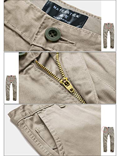 Image of Match Mens Regular-Fit Casual Flat Front Chino Pants