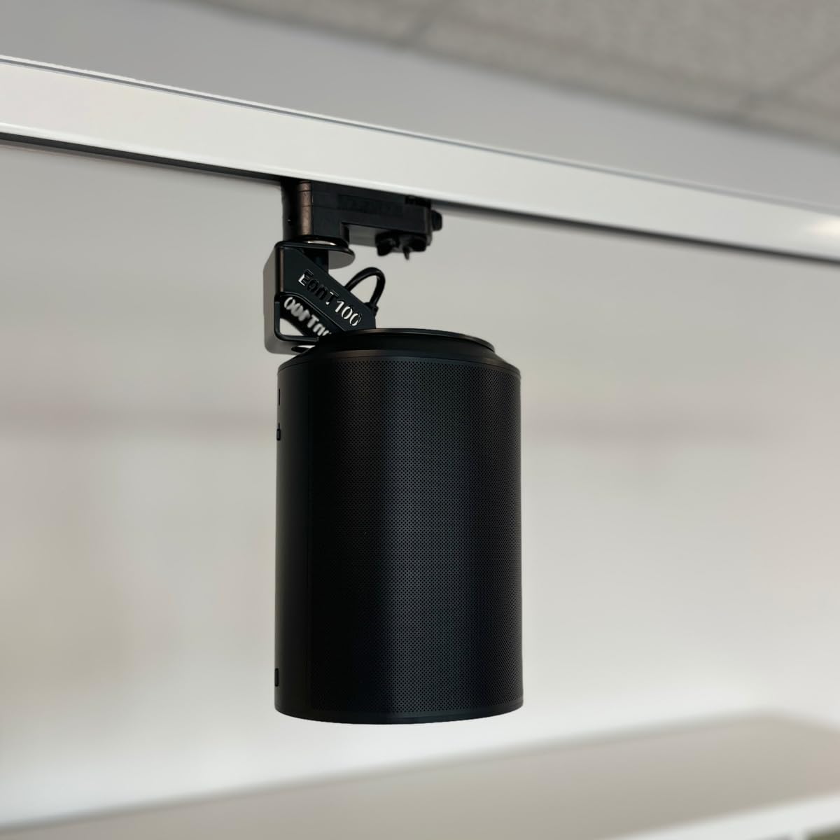 EonT100 - Lautsprecherhalterung für SONOS Era 100 - Für 3-Phasen Stromschienen wie Eutrac, Nordic, S-Track,Paulmann ProRail3 uvm. | Multiadapter - PLUG and Play | Halterung für SONOS Era 100 (Schwarz)