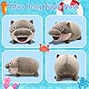 Acgtrick Cute Moo Deng Plush Soft Deng Pygmy Hippo Plushie Toy Stuffed Animal Pillow Christmas Birthday Gift for Boys Girls Kids Adults 9 inch #2