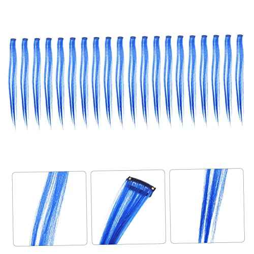 Ipetboom 20Pcs Peruca Extensões De Cabelo Liso Clip Arco-Íris Extensões De Cabelo Clip-On Extensão D