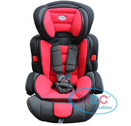 Mcc 3in1 Convertible Baby Child Car Safety Booster Seat Group 1/2/3 9-36 kg [Pink* Grey* Orange* RED* Blue* Spotted* Leopard*] (Red)