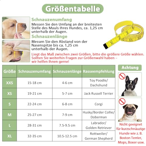 Maulkorb für Hunde, weicher Netzmaulkorb für kleine, mittelgroße und große Hunde, verstellbare...