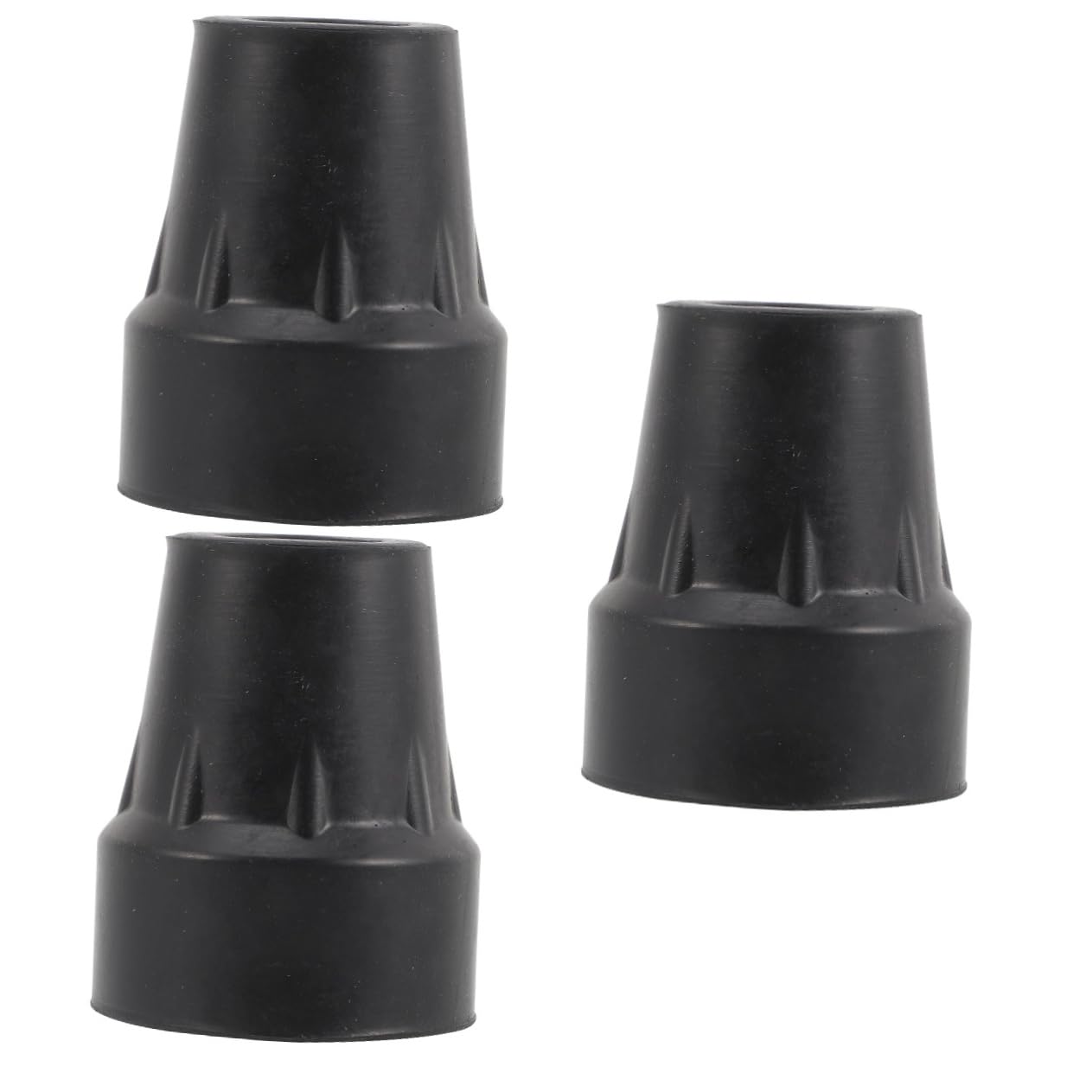 KOMBIUDA 3pcs Hiking Pole Walking Stick Cane Foot Pad Anti-Skid Crutch Tips for Outdoor Trekking