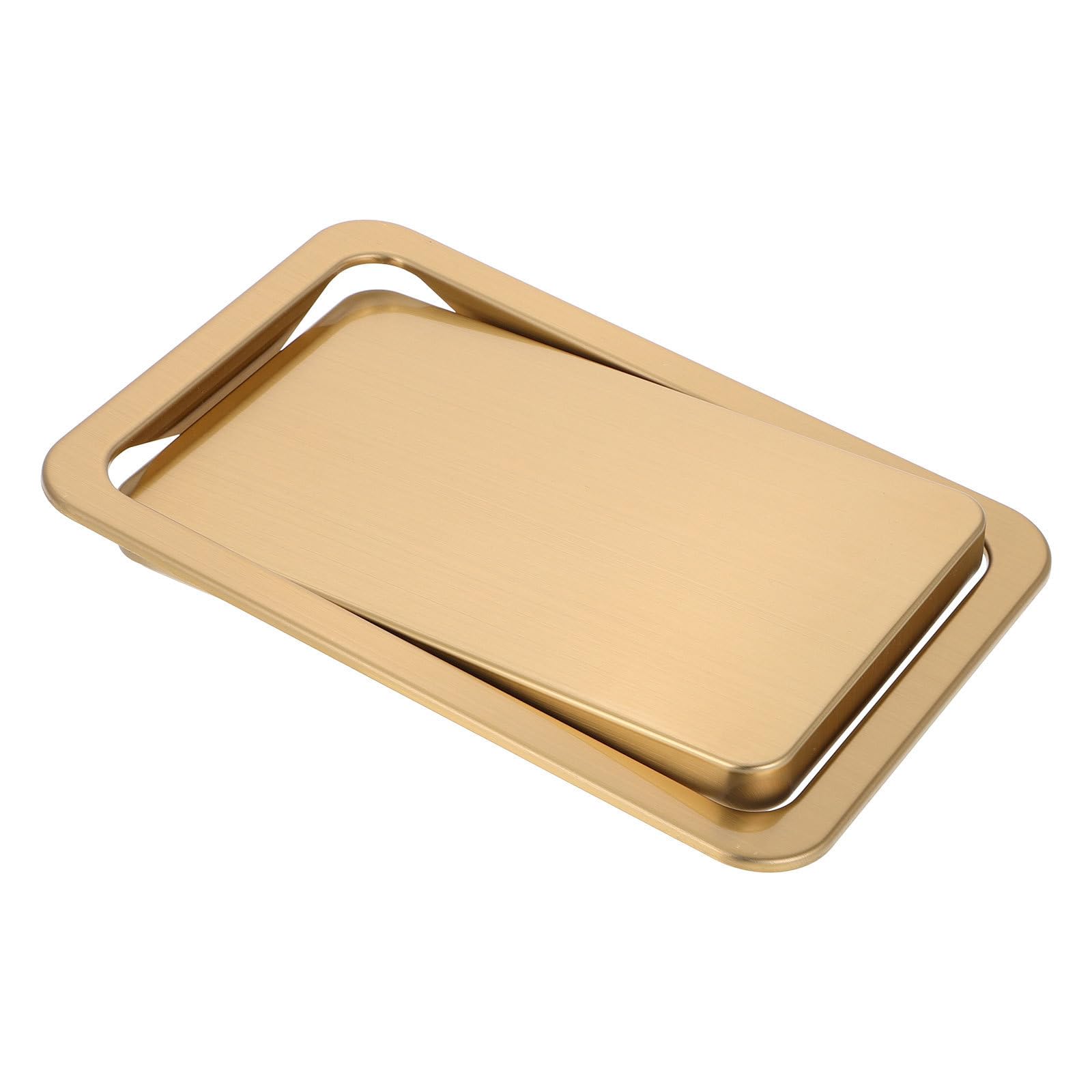 HANABASS Coperchio Design Salvaspazio Multifunzionale Cestino per Spazzatura in Acciaio Inossidabile e Oro Apertura a Ribalta Facile da Pulire Bagno e Ufficio
