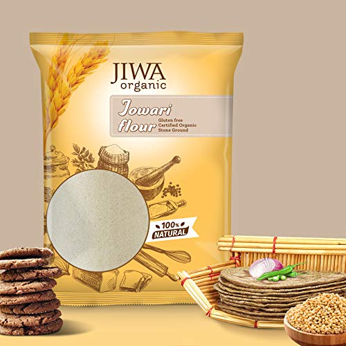 Image of JIWA healthy by nature Organic Chia Whole Seeds 200 g, Certified Organic & Oats Flour, 900 g (Gluten Free) & SFT Dried Kiwi, Handpicked, 1 kg
