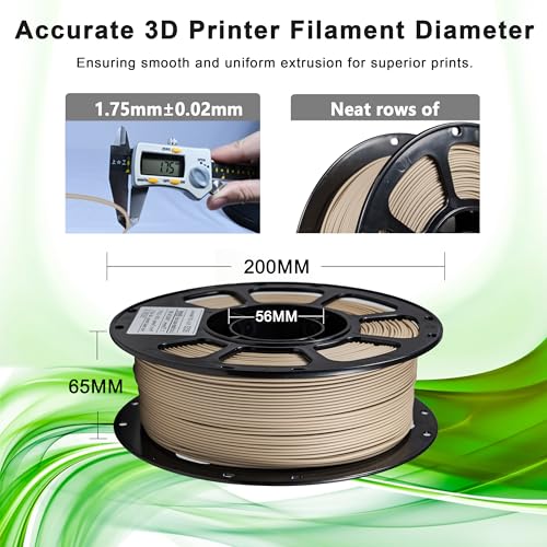 Image of iBOSS Matte PLA Plus Filament Wood Color 1KG, 1.75mm 3D Printer Filament Dimensional Accuracy + /- 0.02mm, 1kg Carboard Spool (2.2lbs) for Most FDM 3D Printers